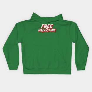 Free Palestine // Retro Style Design Kids Hoodie